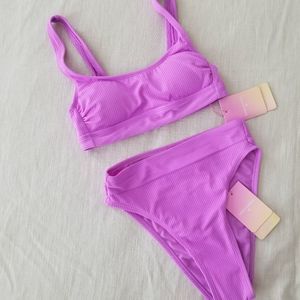Stoney Clover Lane X Target purple two piece bikini set XS